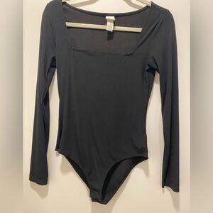 H&M Black Ribbed Fabric